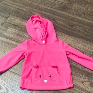 Pink kitten sweater for toddlers size 18 months